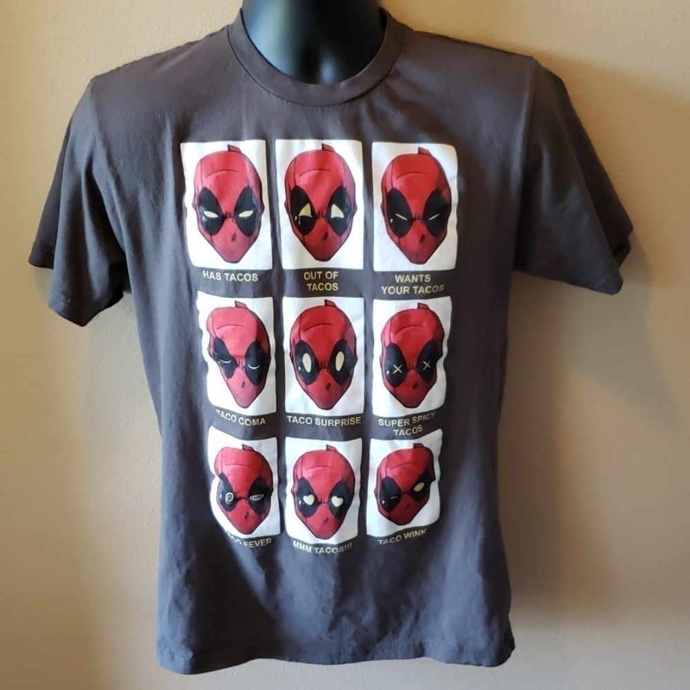 Marvel Deadpool funny taco shirt by We Love Fine